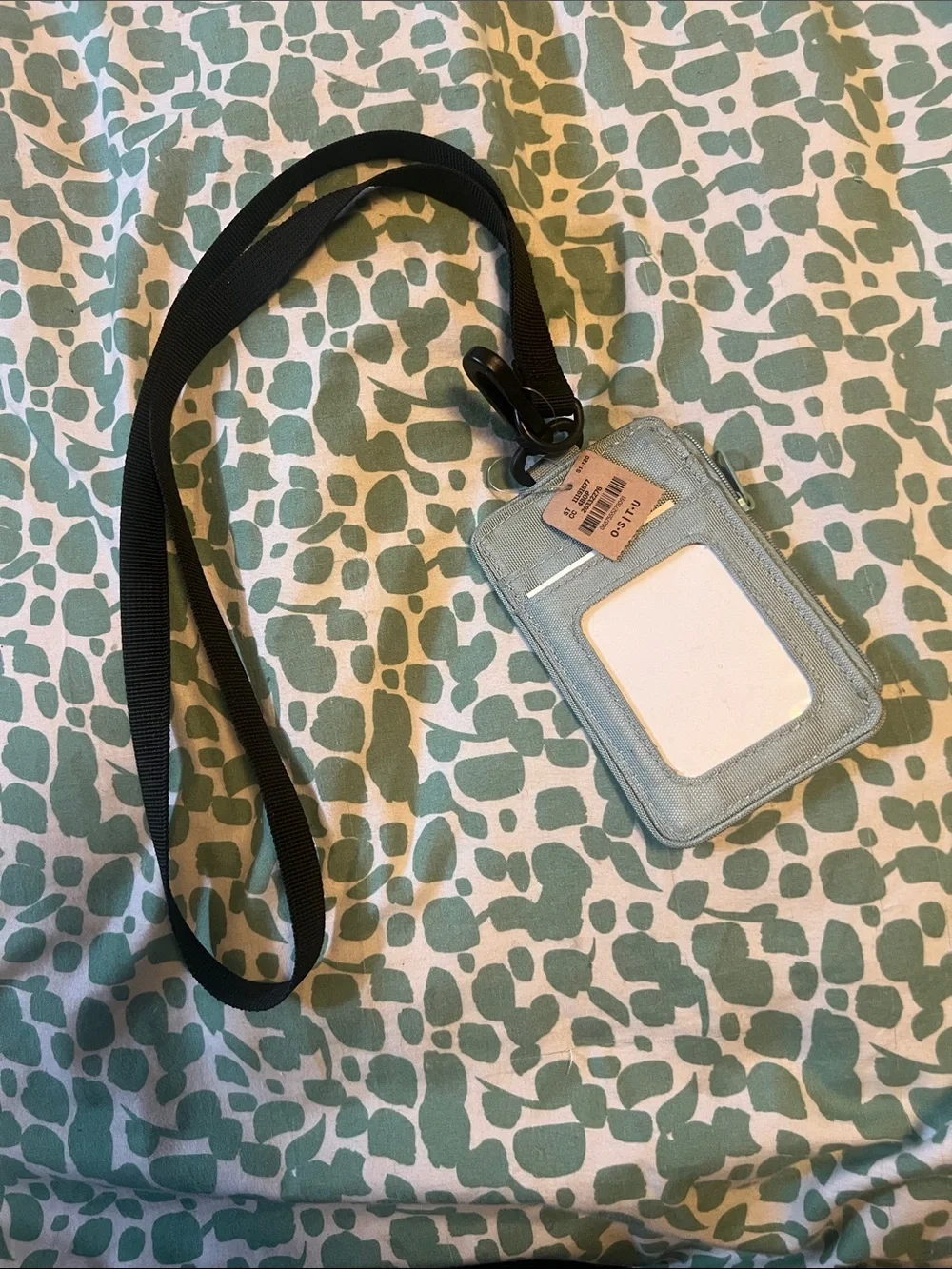 PINK Victoria's Secret Mint Green Card Holder Lanyard